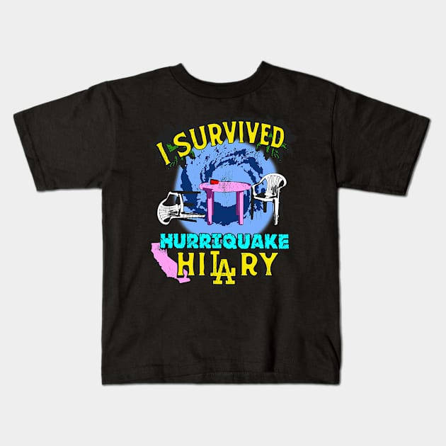 I Survived Hurricane Hilary Kids T-Shirt by everetto